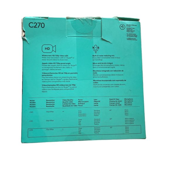 Logitech Webcam C270 HD 720p - Picture 2 of 4